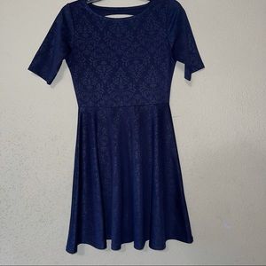 Navy blue dress open back